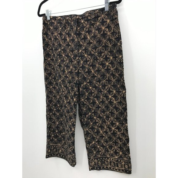 Ralph Lauren Green Tag Tribal Print Crop Pant Black Size 8 - Picture 3 of 6